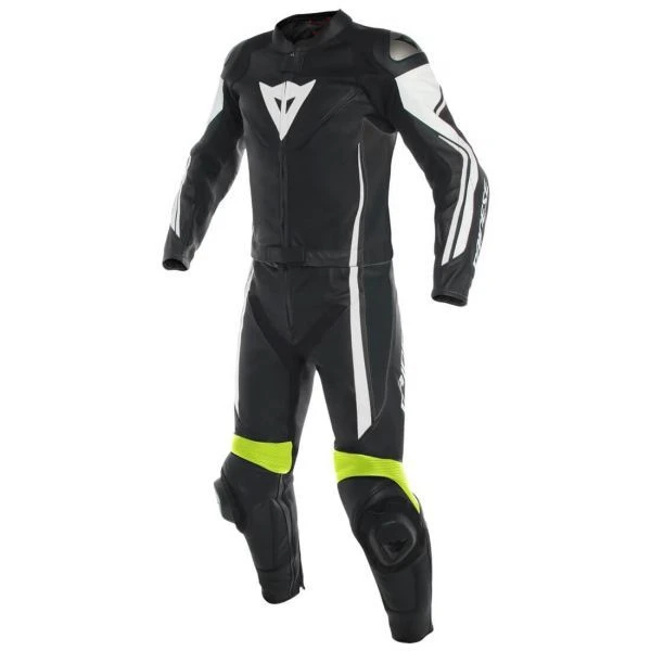 Dainese Assen 2-P Suit Black-White-Yellow-Fluo 1 Dainese Assen 2-P Suit Black-White-Yellow-Fluo