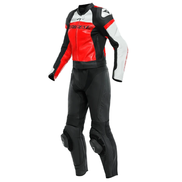 Dainese Mirage Lady Leather 2-P Suit Black/Lava-Red/White 1 Dainese Mirage Lady Leather 2-P Suit Black/Lava-Red/White