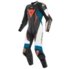 Dainese Misano 2 D-Air Perf. 1-P Suit Black-Matt-White-Light-Blue
