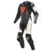 Dainese Misano 2 D-Air Perf. 1-P Suit Black-White-Fluo-Red